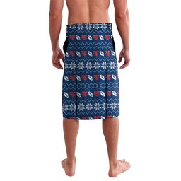 Personalized Newcastle Knights Christmas Lavalava Australian Rugby Fans - Pixelated Ugly Xmas Pattern Mascot Santa