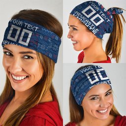Personalized Newcastle Knights Christmas Neck Gaiter Australian Rugby Fans - Pixelated Ugly Xmas Pattern Mascot Santa