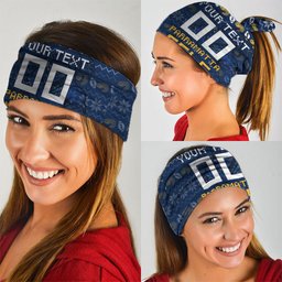 Personalized Parramatta Eels Christmas Neck Gaiter Australian Rugby Fans - Pixelated Ugly Xmas Pattern Mascot Santa
