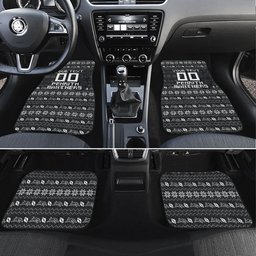 Personalized Penrith Panthers Christmas Car Mats Australian Rugby Fans - Pixelated Ugly Xmas Pattern Mascot Santa