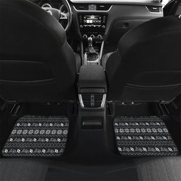 Personalized Penrith Panthers Christmas Car Mats Australian Rugby Fans - Pixelated Ugly Xmas Pattern Mascot Santa