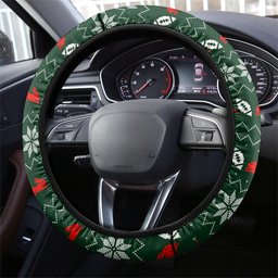 South Sydney Rabbitohs Christmas Steering Wheel Cover Australian Rugby Fans - Pixelated Ugly Xmas Pattern Mascot Santa