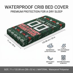 Personalized South Sydney Rabbitohs Christmas Baby Bed Cover Australian Rugby Fans - Pixelated Ugly Xmas Pattern Mascot Santa