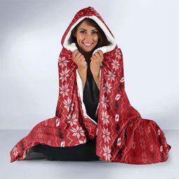 Personalized St George Illawarra Dragons Christmas Hooded Blanket Australian Rugby Fans - Pixelated Ugly Xmas Pattern Mascot Santa