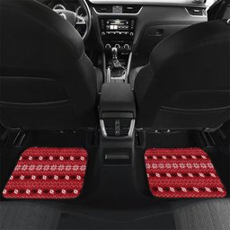 Personalized St George Illawarra Dragons Christmas Car Mats Australian Rugby Fans - Pixelated Ugly Xmas Pattern Mascot Santa