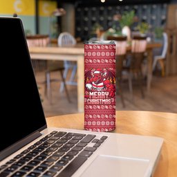 Personalized St George Illawarra Dragons Christmas Skinny Tumbler Australian Rugby Fans - Pixelated Ugly Xmas Pattern Mascot Santa