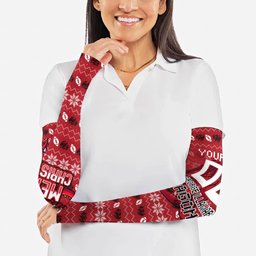Personalized St George Illawarra Dragons Christmas Arm Sleeves Australian Rugby Fans - Pixelated Ugly Xmas Pattern Mascot Santa