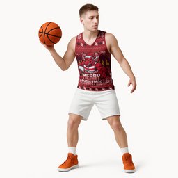 Personalized St George Illawarra Dragons Christmas Basketball Jersey Australian Rugby Fans - Pixelated Ugly Xmas Pattern Mascot Santa