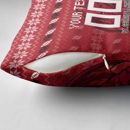 Personalized St George Illawarra Dragons Christmas Pillow Cover Australian Rugby Fans - Pixelated Ugly Xmas Pattern Mascot Santa
