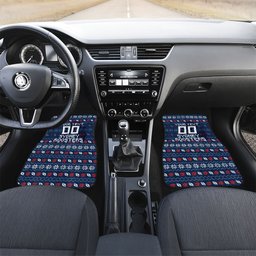 Personalized Sydney Roosters Christmas Car Mats Australian Rugby Fans - Pixelated Ugly Xmas Pattern Mascot Santa