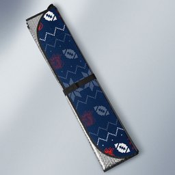 Personalized Sydney Roosters Christmas Auto Sun Shade Australian Rugby Fans - Pixelated Ugly Xmas Pattern Mascot Santa