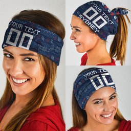 Personalized Sydney Roosters Christmas Neck Gaiter Australian Rugby Fans - Pixelated Ugly Xmas Pattern Mascot Santa