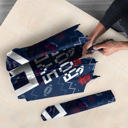 Personalized Sydney Roosters Christmas Umbrella Australian Rugby Fans - Pixelated Ugly Xmas Pattern Mascot Santa