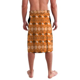 Personalized Wests Tigers Christmas Lavalava Australian Rugby Fans - Pixelated Ugly Xmas Pattern Mascot Santa