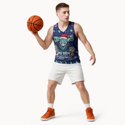Personalized New Zealand Warriors Christmas Basketball Jersey Maori Rugby Fans - Pixelated Ugly Xmas Pattern Mascot Santa