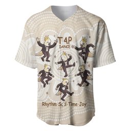 Tap Dance Australia Personalised Baseball Jersey Yellow-crested Cockatoo Indigenous Art