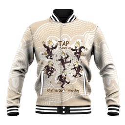 Tap Dance Australia Personalised Baseball Jacket Yellow-crested Cockatoo Indigenous Art