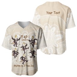 Tap Dance Australia Personalised Baseball Jersey Yellow-crested Cockatoo Indigenous Art