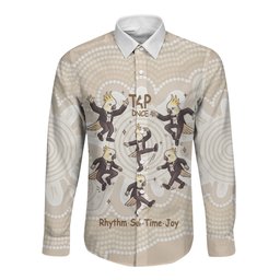 Tap Dance Australia Personalised Long Sleeve Button Shirt Yellow-crested Cockatoo Indigenous Art