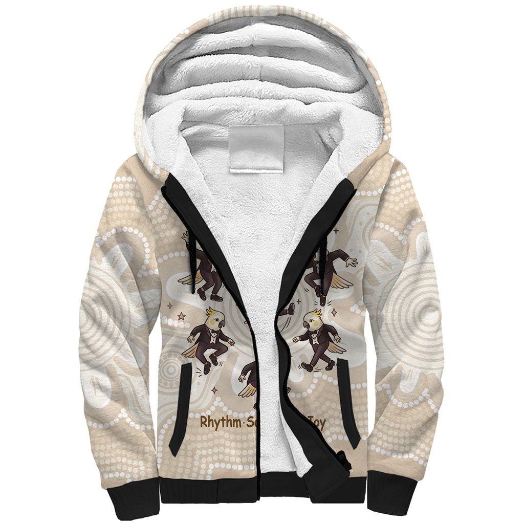 Tap Dance Australia Personalised Sherpa Hoodie Yellow-crested Cockatoo Indigenous Art