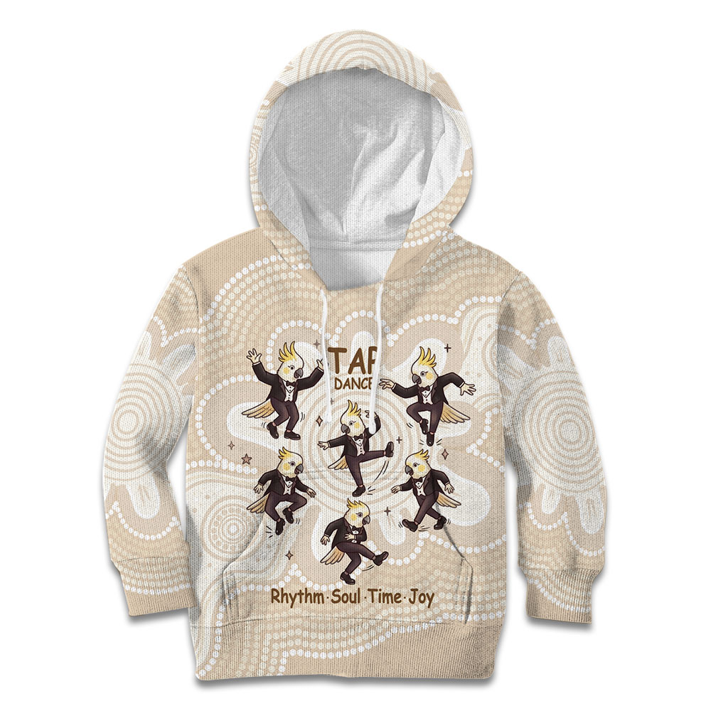 Tap Dance Australia Personalised Kid Hoodie Yellow-crested Cockatoo Indigenous Art