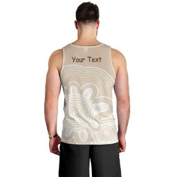 Tap Dance Australia Personalised Men Tank Top Yellow-crested Cockatoo Indigenous Art