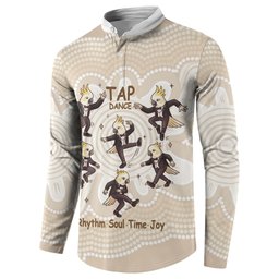 Tap Dance Australia Personalised Button Sweatshirt Yellow-crested Cockatoo Indigenous Art