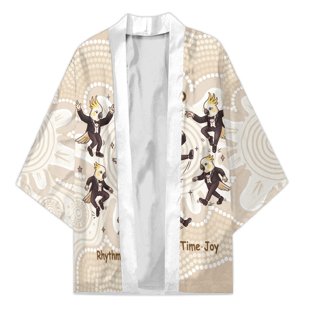 Tap Dance Australia Personalised Kimono Yellow-crested Cockatoo Indigenous Art