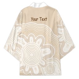 Tap Dance Australia Personalised Kimono Yellow-crested Cockatoo Indigenous Art
