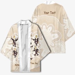 Tap Dance Australia Personalised Kimono Yellow-crested Cockatoo Indigenous Art