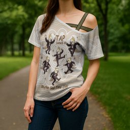 Tap Dance Australia Personalised Cross Shoulder Shirt Yellow-crested Cockatoo Indigenous Art