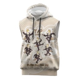 Tap Dance Australia Personalised Sleeveless Hoodie Yellow-crested Cockatoo Indigenous Art