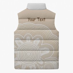 Tap Dance Australia Personalised Sleeveless Puffer Jacket Yellow-crested Cockatoo Indigenous Art