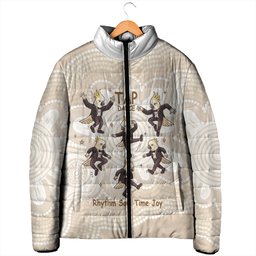 Tap Dance Australia Personalised Padded Jacket Yellow-crested Cockatoo Indigenous Art