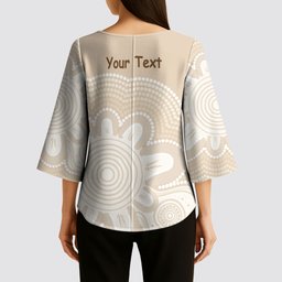 Tap Dance Australia Personalised Kimono Sleeve Blouse Yellow-crested Cockatoo Indigenous Art