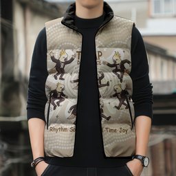 Tap Dance Australia Personalised Sleeveless Puffer Jacket Yellow-crested Cockatoo Indigenous Art