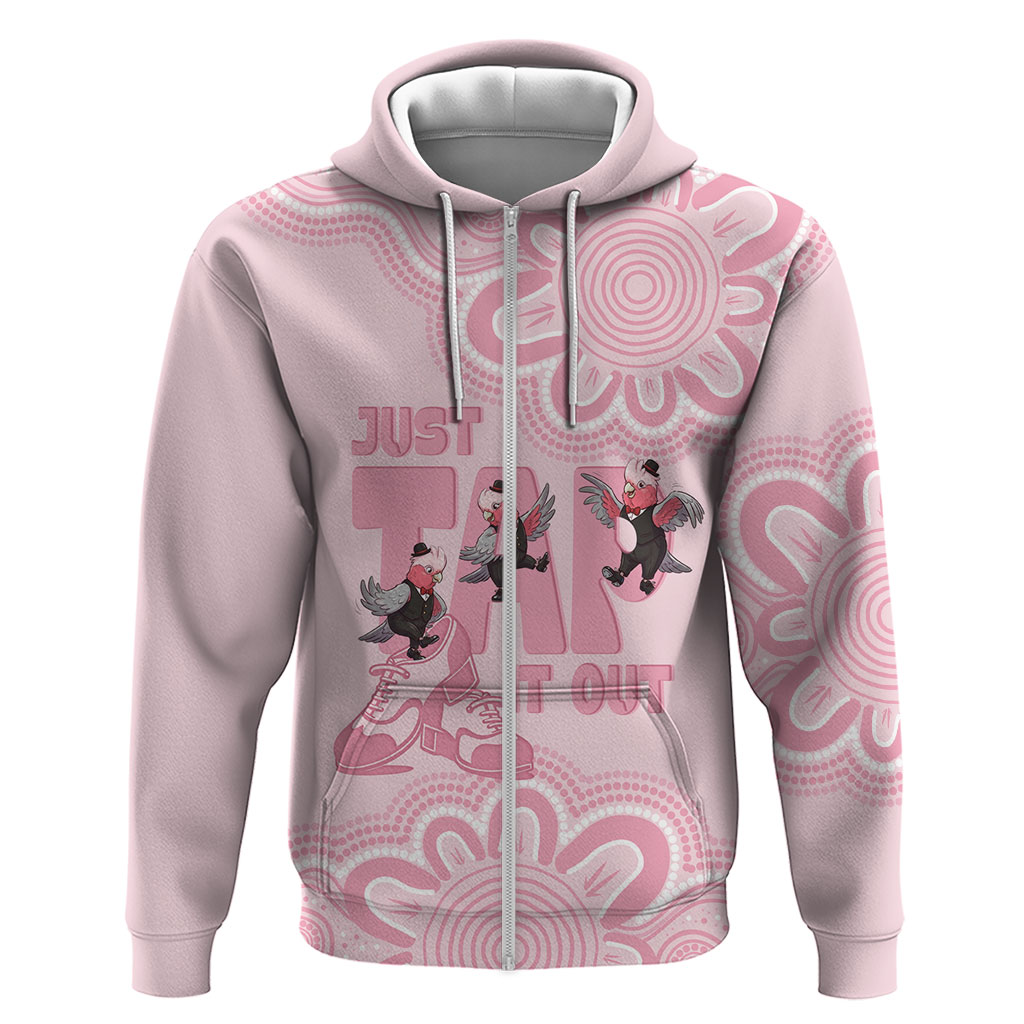 Tap Dance Australia Zip Hoodie Pink Galah Just Tap It Out