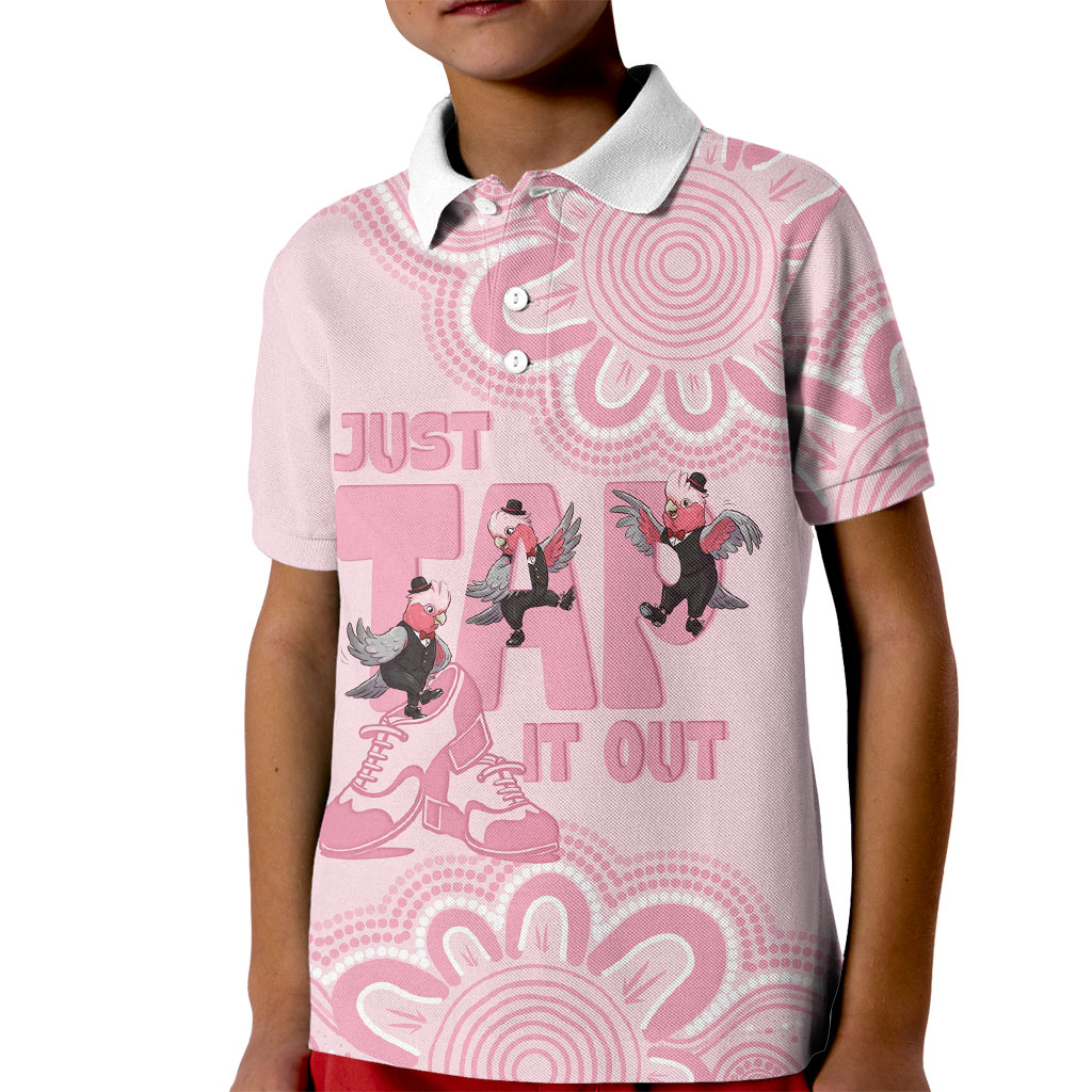 Tap Dance Australia Kid Polo Shirt Pink Galah Just Tap It Out