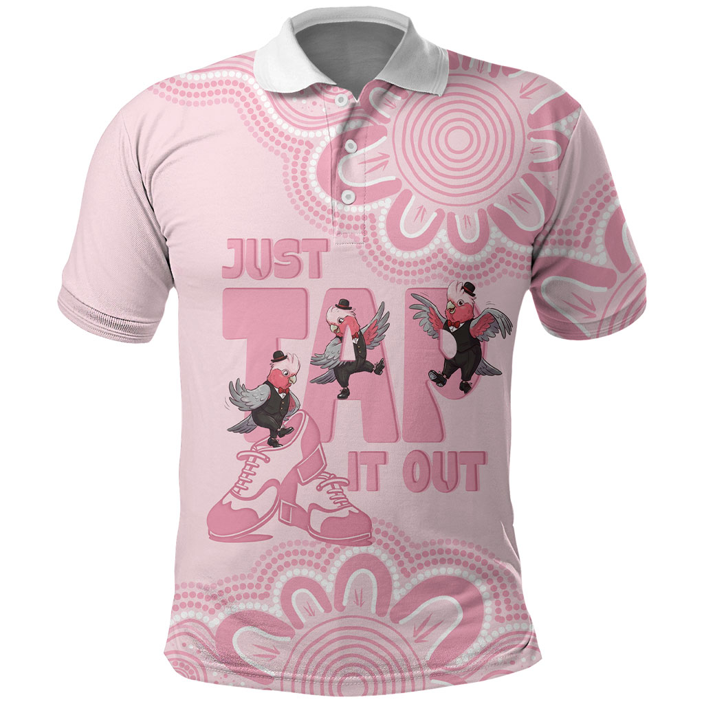 Tap Dance Australia Polo Shirt Pink Galah Just Tap It Out