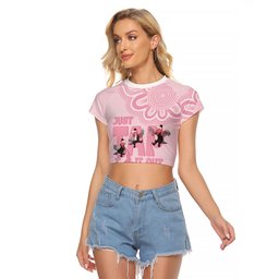 Tap Dance Australia Raglan Cropped T Shirt Pink Galah Just Tap It Out