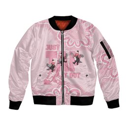 Tap Dance Australia Sleeve Zip Bomber Jacket Pink Galah Just Tap It Out