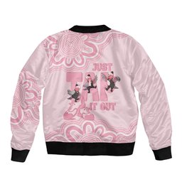 Tap Dance Australia Sleeve Zip Bomber Jacket Pink Galah Just Tap It Out