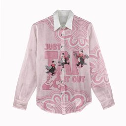 Tap Dance Australia Women Casual Shirt Pink Galah Just Tap It Out
