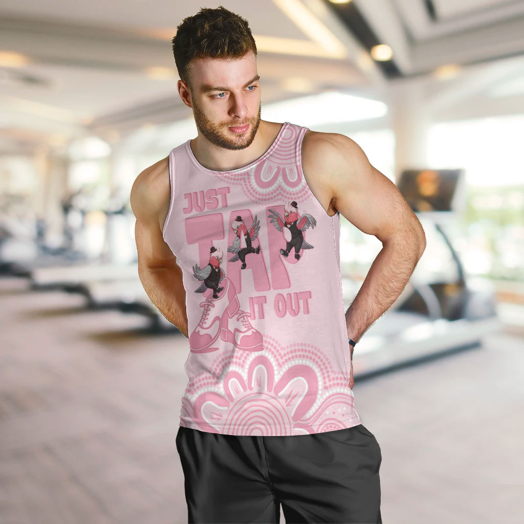 Tap Dance Australia Men Tank Top Pink Galah Just Tap It Out