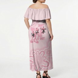 Tap Dance Australia Off Shoulder Maxi Dress Pink Galah Just Tap It Out