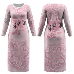 Tap Dance Australia Couples Matching Long Sleeve Bodycon Dress and Long Sleeve Button Shirt Pink Galah Just Tap It Out
