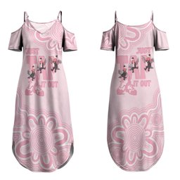 Tap Dance Australia Couples Matching Summer Maxi Dress and Long Sleeve Button Shirt Pink Galah Just Tap It Out