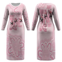 Tap Dance Australia Family Matching Long Sleeve Bodycon Dress and Hawaiian Shirt Pink Galah Just Tap It Out