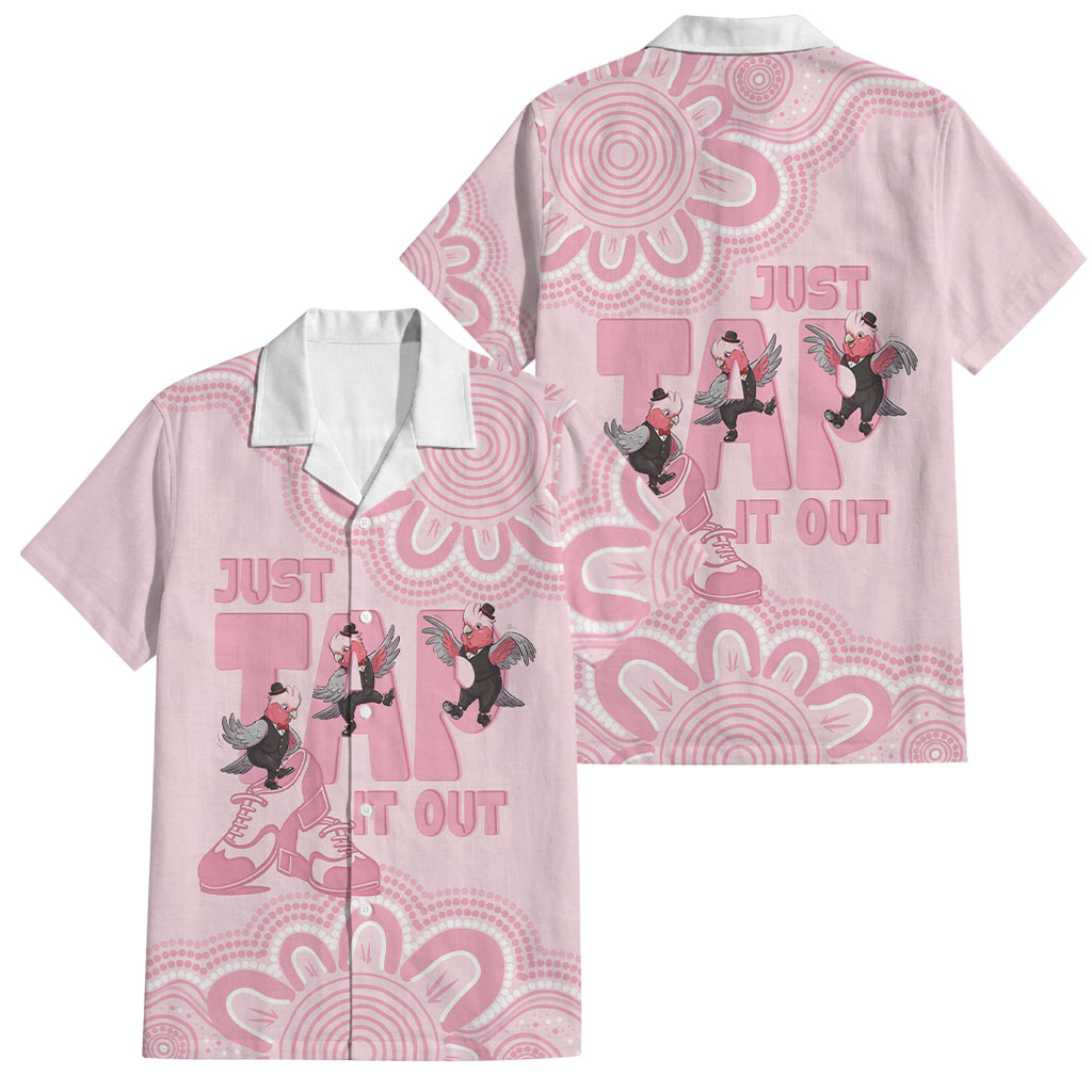 Tap Dance Australia Family Matching Off The Shoulder Long Sleeve Dress and Hawaiian Shirt Pink Galah Just Tap It Out