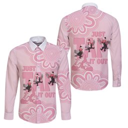 Tap Dance Australia Family Matching Off Shoulder Short Dress and Hawaiian Shirt Pink Galah Just Tap It Out